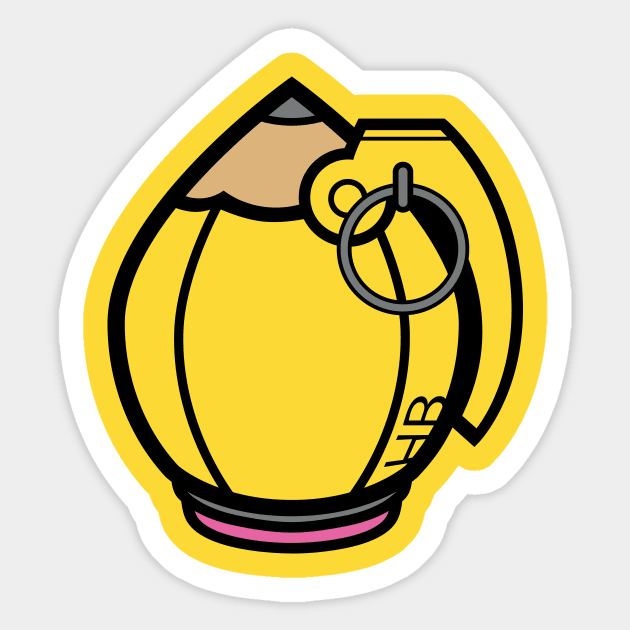 Grenade Pencil Graffiti Artist Sticker by BeastBox